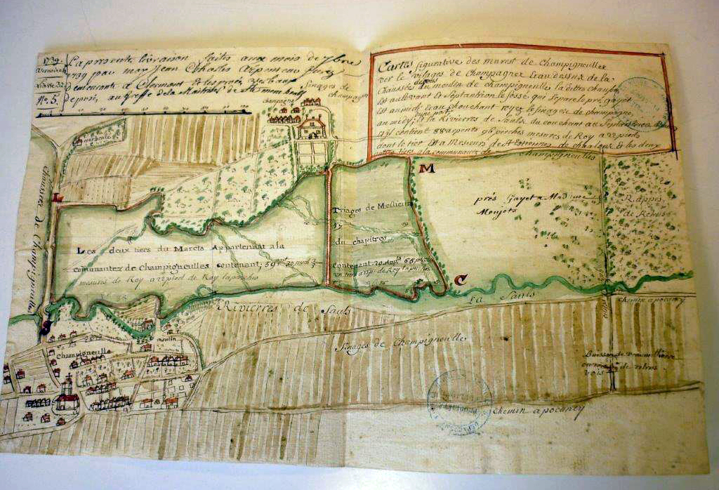 Plan de 1739 conservé aux archives départementales de la Marne