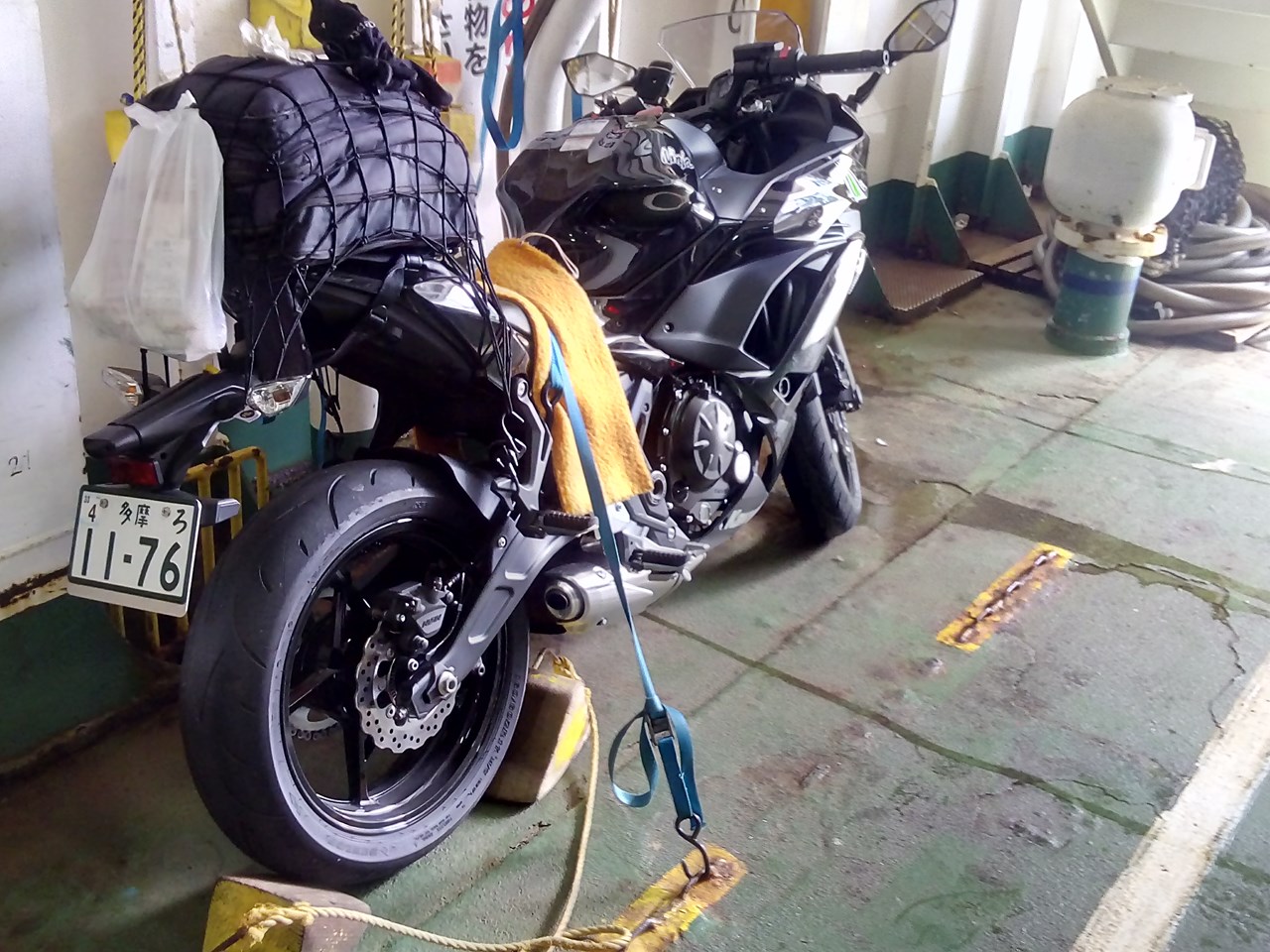 バイクはしっかり固定される
