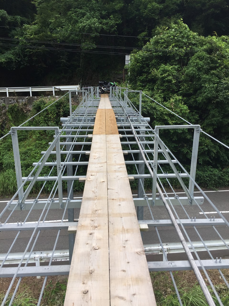 静岡県道29:中平のつり橋 こわい