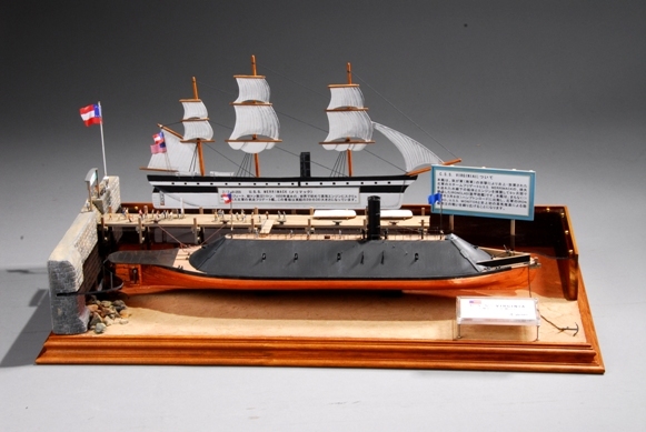 34-54  ヴァージニア  VIRGINIA　　国　籍   nationality     アメリカ 建造年   age     1862 縮　尺   scale    1/192 製作方法 scratchbuilt     自作 製 作：故・白井　一信　Kazunobu Shirai