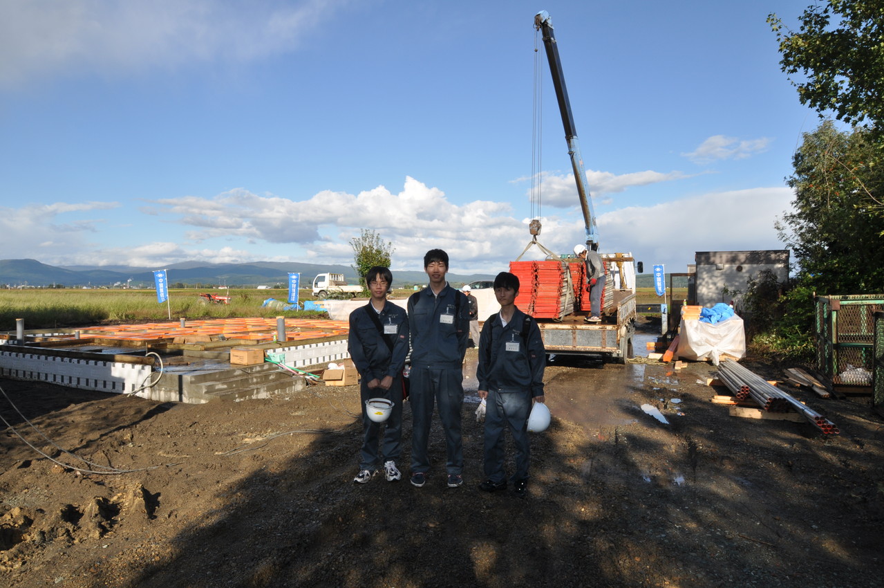 民間住宅建築作業所(名寄市内)にて