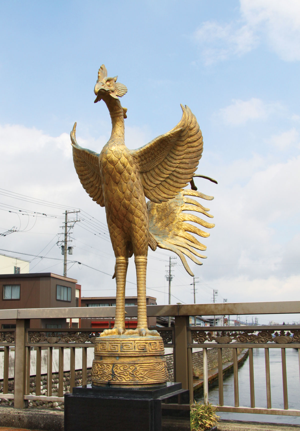 鳳凰扇面　高岡銅器 鳳凰扇面 高岡銅器