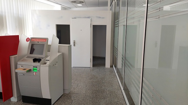 Umbau in der Sparkasse