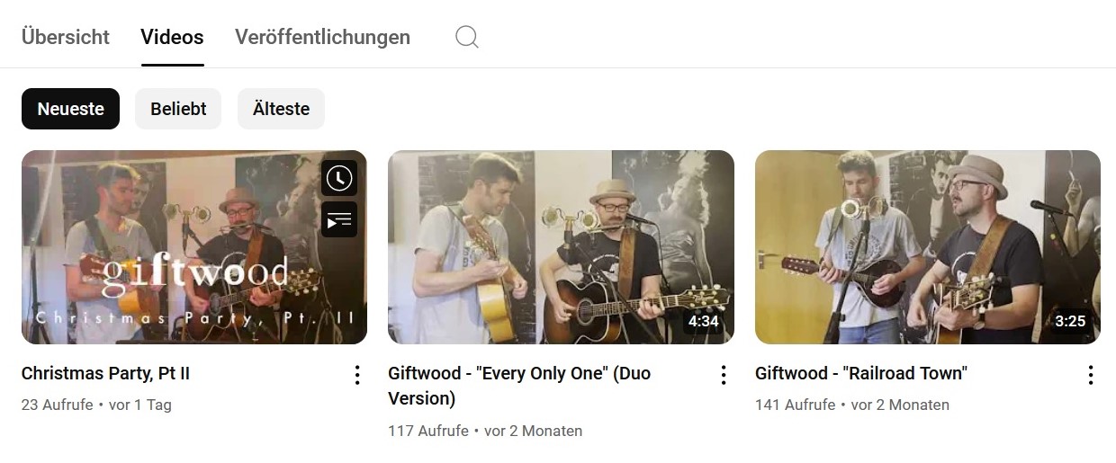 Videos aus dem Probenkeller