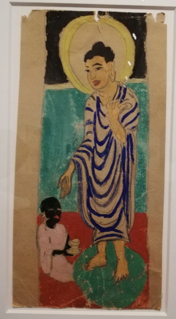 Ernst Ludwig Kirchner, Kopie nach einer indischen Buddhadarstellung, ca. 1908, Kunstmuseum Chur