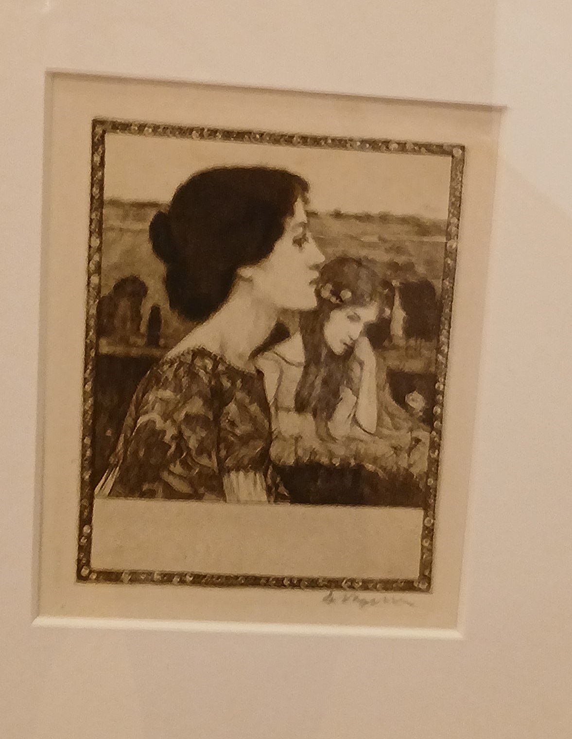 Heinrich Vogeler, Radierung, Sammlung im Barkenhoff, Worpswede