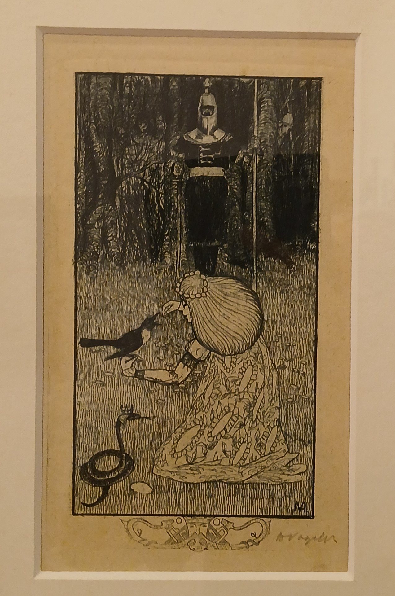 Heinrich Vogeler, Radierung, Sammlung im Barkenhoff, Worpswede