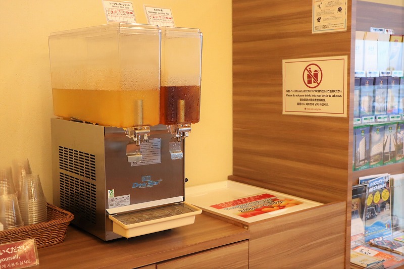 ベッセルホテルカンパーナ沖縄のウェルカムドリンク&アイス