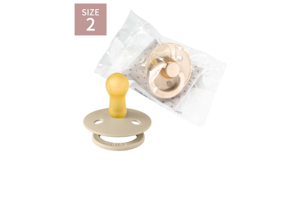 <div style=" font-size:10px; font-weight:bold;"> BIBSおしゃぶりカラー1PKサイズ2 バニラ </div>  <div style=" font-size:10px;"> おっぱいのような柔らかさ、天然ゴムのやさしいおしゃぶり。おしゃれな北欧デザインと使いやすさで世界中で愛されています。(サイズ2:6~18カ月) </div>