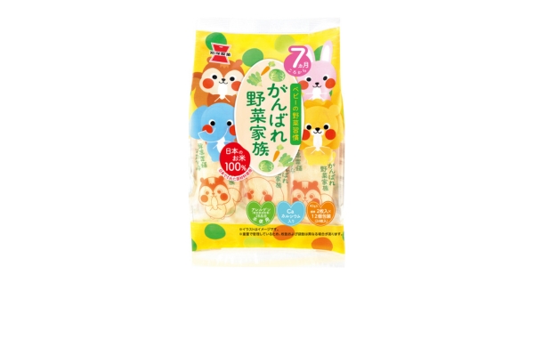<div style=" font-size:10px; font-weight:bold;"> がんばれ野菜家族 </div>  <div style=" font-size:10px;"> 岩塚製菓は新潟県長岡市に本社がある、安心で美味しい国産米にこだわった米菓を作り続ける米菓メーカーです </div>