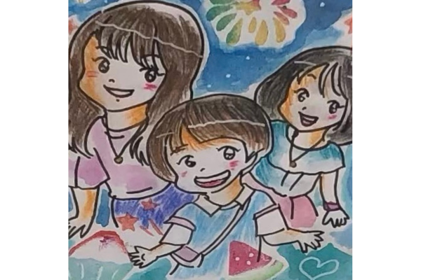 <div style=" font-size:10px; font-weight:bold;"> りん子の似顔絵コーナー </div>  <div style=" font-size:10px;"> ミニ色紙にアニメタッチで描きます。記念に一枚いかがでしょうか </div>
