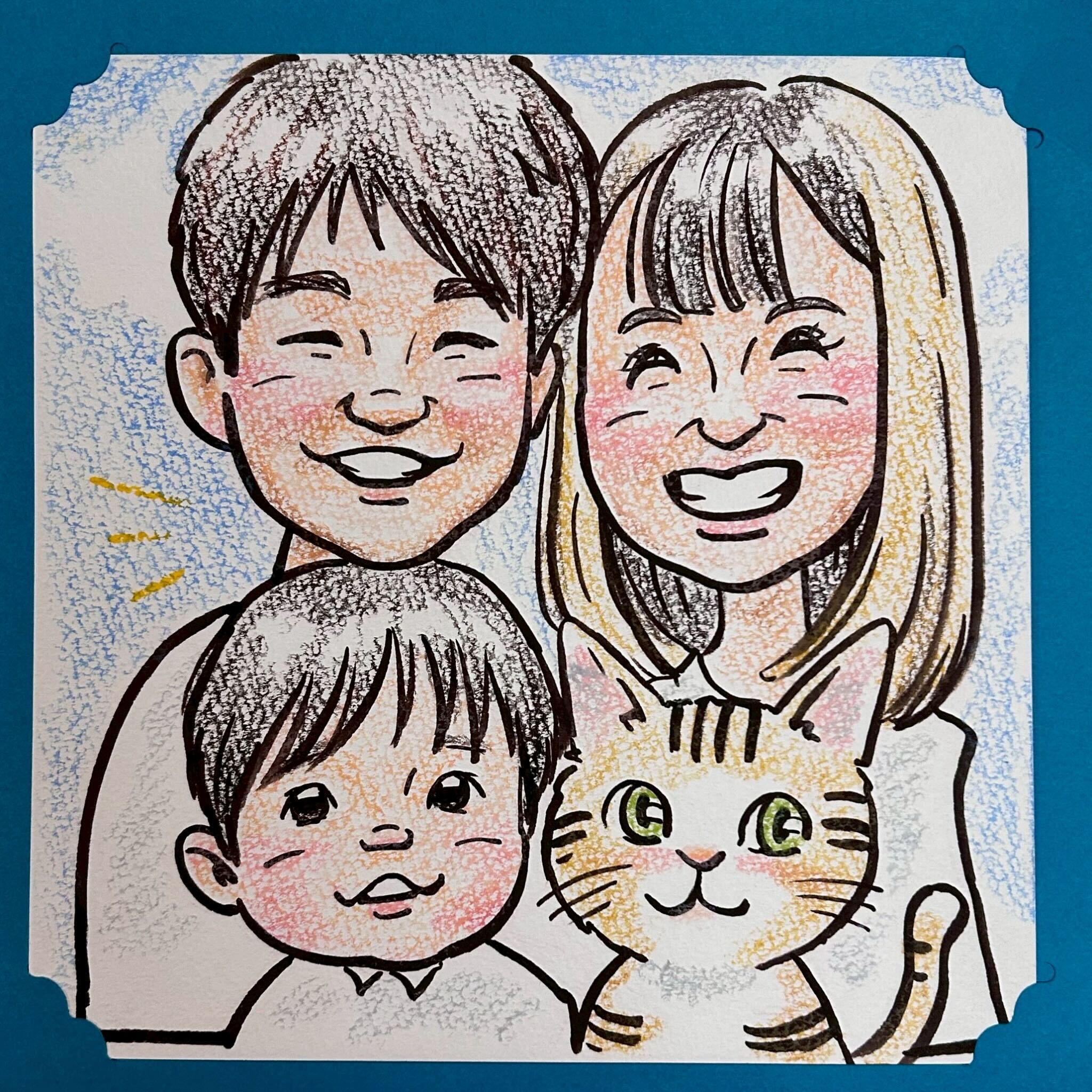 <div style=" font-size:10px; font-weight:bold;"> かが みゆき </div>  <div style=" font-size:10px;"> その場で似顔絵お描きします お留守番のご家族もお写真をお持ちいただければ一緒にお描きできます！ </div>