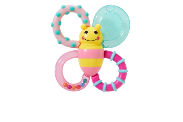 <div style=" font-size:10px; font-weight:bold;"> Sassy カミカミみつばち/ピンク(限定カラー) </div>  <div style=" font-size:10px;"> Sassyの歯がため「カミカミみつばち」から、誕生40周年を記念して新カラーが登場！※羽の色はアソートとなり、お色は選べません。 </div>