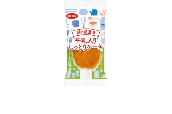 <div style=" font-size:10px; font-weight:bold;"> CO-OP朝の応援食　牛乳入りしっとりケーキ 8個入り </div>  <div style=" font-size:10px;">  ほのかに牛乳風味のする、程よく甘く、ふんわり食感のケーキです。 </div>