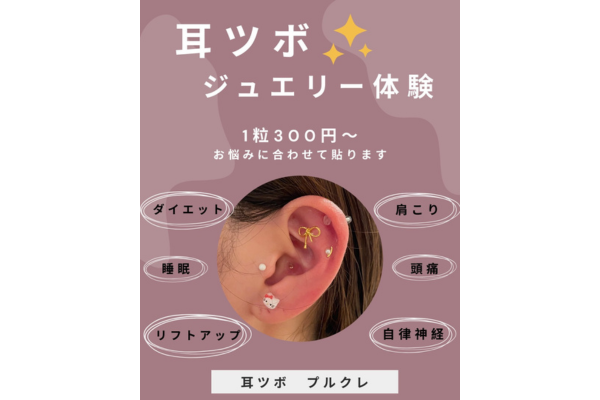 <div style=" font-size:10px; font-weight:bold;">耳ツボプルクレ</div> 