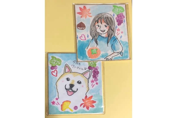 <div style=" font-size:10px; font-weight:bold;">  りん子の似顔絵コーナー </div>  <div style=" font-size:10px;">  両日<br> 似顔絵 </div>