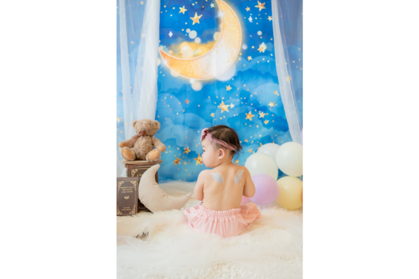 <div style=" font-size:10px; font-weight:bold;"> Kurumi photo </div>  <div style=" font-size:10px;"> ベビーペイント1カット付き撮影会。赤ちゃんに天使の羽根を描いて撮影します </div>