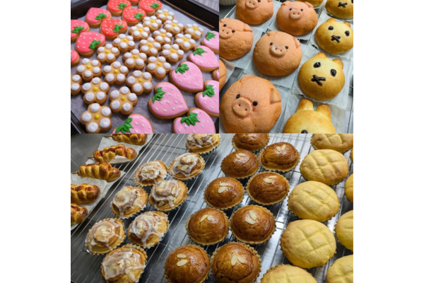 <div style=" font-size:10px; font-weight:bold;"> 菓子工房SMILY</div>  <div style=" font-size:10px;"> 焼き菓子と手ごねパン </div>