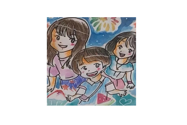 <div style=" font-size:10px; font-weight:bold;"> りん子の似顔絵コーナー</div>  <div style=" font-size:10px;">似顔絵 ミニ色紙に漫画タッチで描きます </div>