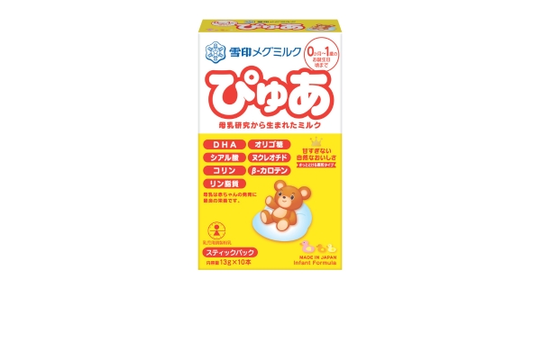 <div style=" font-size:10px; font-weight:bold;"> 雪印メグミルクぴゅあ　スティックタイプ </div>  <div style=" font-size:10px;"> 「雪印メグミルク ぴゅあ」は母乳のもつ成分や機能性に着目し、母乳に含まれ乳児の健康維持に大切な成分を配合しています。 </div>