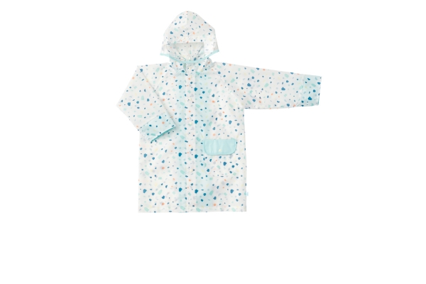 <div style=" font-size:10px; font-weight:bold;"> D by DADWAY レインコート/シーグラス/ホワイト </div>  <div style=" font-size:10px;"> 多機能なレインコートで雨の日も楽しくおでかけ。<br> 持ち運びしやすい筒型収納ポーチ付き。 </div>