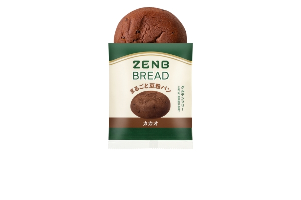 <div style=" font-size:10px; font-weight:bold;"> ゼンブブレッド カカオ </div>  <div style=" font-size:10px;"> 糖質オフ＆グルテンフリー。おいしくカラダ想いの豆粉パン。食物繊維たっぷりだから、ダイエットや腸活中の栄養補給にも◎ </div>