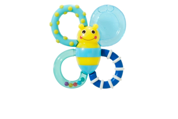 <div style=" font-size:10px; font-weight:bold;"> Sassy カミカミみつばち/ブルー(限定カラー) </div>  <div style=" font-size:10px;"> Sassyの歯がため「カミカミみつばち」から、誕生40周年を記念して新カラーが登場！※羽の色はアソートとなり、お色は選べません。 </div>
