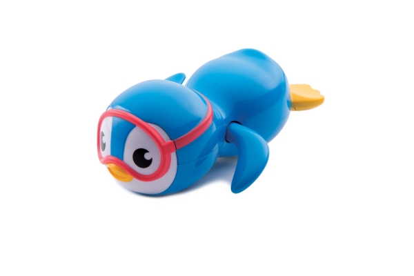 <div style=" font-size:10px; font-weight:bold;"> munchkin すいすいペンギン/ブルー </div>  <div style=" font-size:10px;"> よーいどんでお風呂の端まで競争。キュートな泳ぎのペンギン、手をパタパタさせながら泳ぎます。 </div>