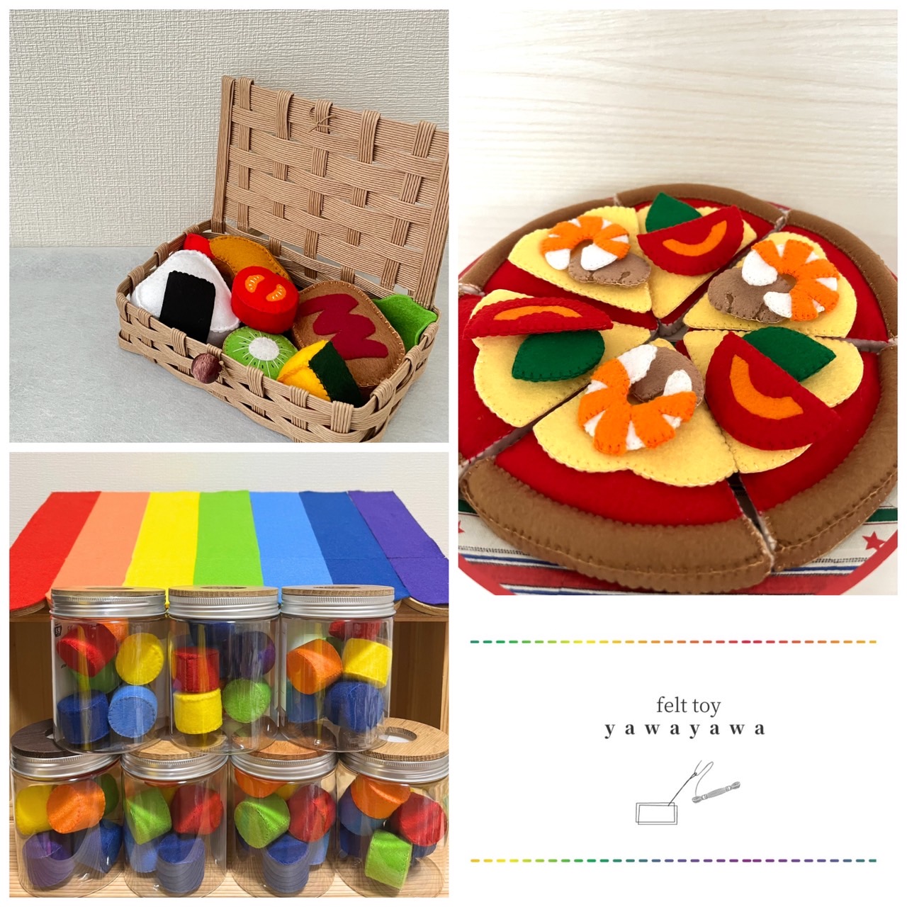 <div style=" font-size:10px; font-weight:bold;">felt toy yawayawa</div>  <div style=" font-size:10px;"> ウォッシャブル素材で作ったフェルトおもちゃの販売 </div>
