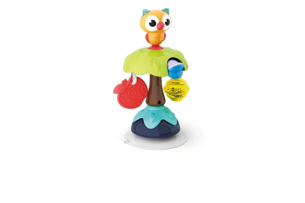 <div style=" font-size:10px; font-weight:bold;"> Hola Toys ピタッとくっつく/ガラガラツリーのフクロウ </div>  <div style=" font-size:10px;"> テーブルの上にピタッとくっつく吸盤付きのおもちゃ。<br> お食事待ちや、少し待っていてほしいときなどに大活躍！ </div>