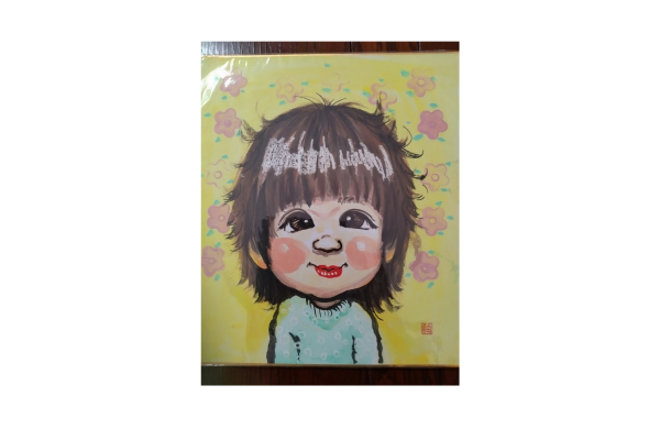 <div style=" font-size:10px; font-weight:bold;">似顔絵愛宇を</div>  <div style=" font-size:10px;">色紙に対面で似顔絵を描きます  </div>