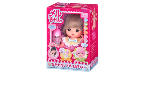 <div style=" font-size:10px; font-weight:bold;"> おせわだいすきメルちゃん </div>  <div style=" font-size:10px;"> はじめてのメルちゃんに出会うお子様へおすすめのベーシックセットです。だっこしてミルクを飲ませてあげたり、おねんねさせたり、一緒にお風呂に入ったり、お世話ごっこを通して思いやりの心を育みます。 </div>