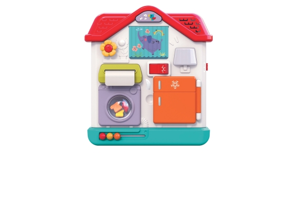 <div style=" font-size:10px; font-weight:bold;"> Hola Toys あけて回してひっぱってワクワク手あそびハウス </div>  <div style=" font-size:10px;">  赤ちゃんが楽しくて仕方なくなるしかけいっぱいのてあそびハウス。 しかけと一緒にたのしいサウンドが鳴ります。<br> </div>
