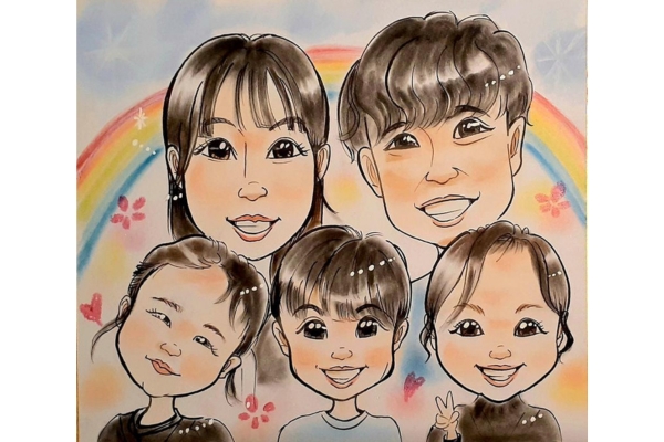 <div style=" font-size:10px; font-weight:bold;">  nigaoe＊ココヤシ </div>  <div style=" font-size:10px;">  似顔絵席描き </div>