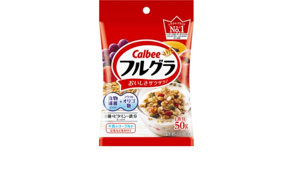 <div style=" font-size:10px; font-weight:bold;"> 50gフルグラ </div>  <div style=" font-size:10px;">  オーツ麦を主原料とし、複数の穀物を香ばしく焼き上げたザクザク食感のグラノーラとフルーツの酸味と甘みがひとさじで楽しめる朝食シリアル<br> おいしさと栄養がうれしいワンボウル朝食です  </div>