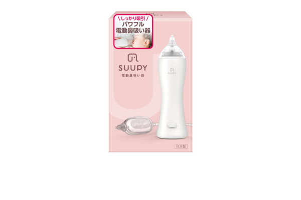 <div style=" font-size:14px; font-weight:bold;">電動鼻吸い器 SUUPY</div>  <div style=" font-size:10px;">世界中の子供たちが笑いつづけてほしい・・・０歳から大人まで使える！家族みんなで笑顔になれる「電動鼻吸い器SUUPY」<br>医療機器認証番号304AFBZX00091000</div>