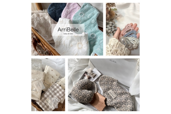 <div style=" font-size:10px; font-weight:bold;">  ArriBelle </div>  <div style=" font-size:10px;">  両日<br> ハンドメイドスタイ、ベビーキッズヘアーアクセサリー </div>