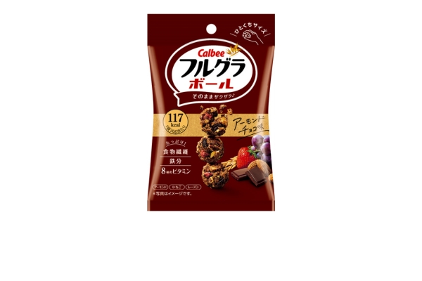 <div style=" font-size:10px; font-weight:bold;"> 26gフルグラボールアーモンドチョコ味 </div>  <div style=" font-size:10px;"> ひとくちサイズでまるいフルグラ。<br> １粒ごとにチョコの甘さとアーモンドの香ばしさ、いちごの甘酸っぱさが味わえる。 </div>