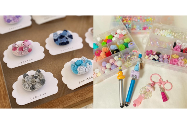 <div style=" font-size:10px; font-weight:bold;"> tan-tan </div>  <div style=" font-size:10px;"> ポリマークレイを使ったアクセサリー・カスタムキーホルダー </div>