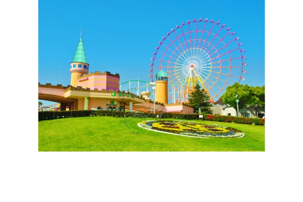 <div style=" font-size:10px; font-weight:bold;"> グリーンランド入園券ペア </div>  <div style=" font-size:10px;"> 敷地面積55万㎡と東京ドーム約11個分の西日本最大級の「アトラクション数日本一」の遊園地。 </div>