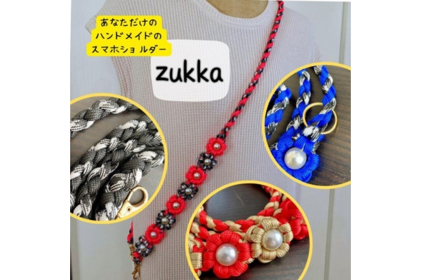 <div style=" font-size:10px; font-weight:bold;">  zukka </div>  <div style=" font-size:10px;">  スマホショルダー<br> レジン小物の販売 </div>