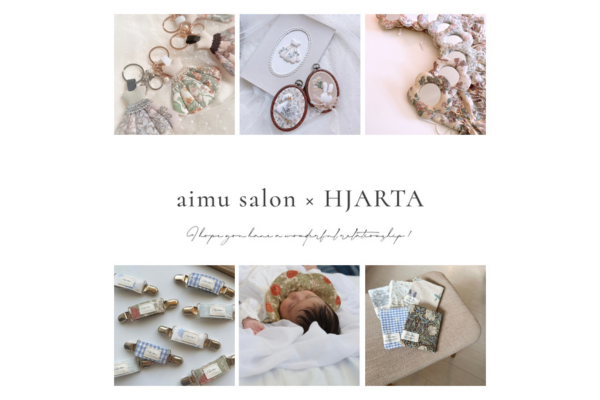 <div style=" font-size:10px; font-weight:bold;"> aimu salon × HJARTA </div> 