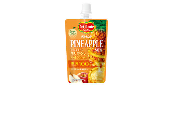 <div style=" font-size:10px; font-weight:bold;"> デルモンテ　ピュレフルーツそのまま食べるすりおろしパインミックス </div>  <div style=" font-size:10px;"> パイナップルとりんごをすりおろした贅沢な果肉感が特徴で、パウチ入りなのでいつでもどこでもお楽しみいただけます。 </div>