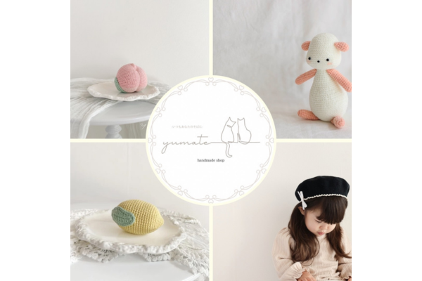 <div style=" font-size:10px; font-weight:bold;">yumate<br />編み物の商品販売、手編みのクリスマスツリーに飾り付けをするワークショップ</div>