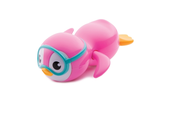 <div style=" font-size:10px; font-weight:bold;"> munchkin すいすいペンギン/ピンク </div>  <div style=" font-size:10px;"> よーいどんでお風呂の端まで競争。キュートな泳ぎのペンギン、手をパタパタさせながら泳ぎます。 </div>