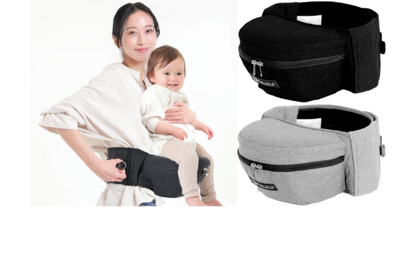 <div style=" font-size:10px; font-weight:bold;"> Hip Go ダイヤルヒップシート® </div>  <div style=" font-size:10px;">  国際特許出願中のダイヤル式ベルトを採用し、抱っこする大人の体への負担を軽減。軽量で持ち運びにも最適なヒップシートです。 </div>