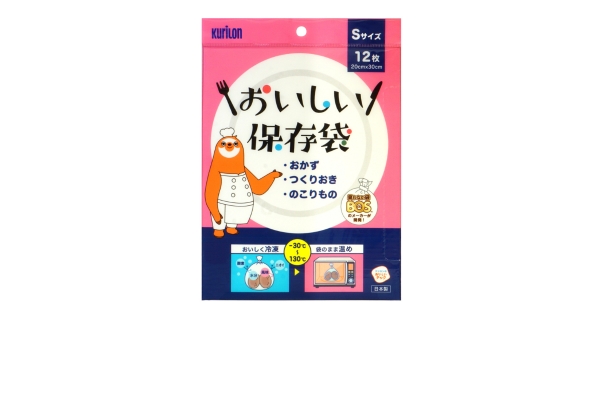 <div style=" font-size:10px; font-weight:bold;"> まいにちおいしい袋（ベビーS2枚入） </div>  <div style=" font-size:10px;">  耐熱温度の幅が広いから、レンジ加熱・湯煎・冷凍までこれ１枚でできちちゃう。酸素もニオイもカットするので風味を保ち、冷蔵庫にニオイが移りません。丈夫でいろいろな器具の変わりとして使えます。 </div>