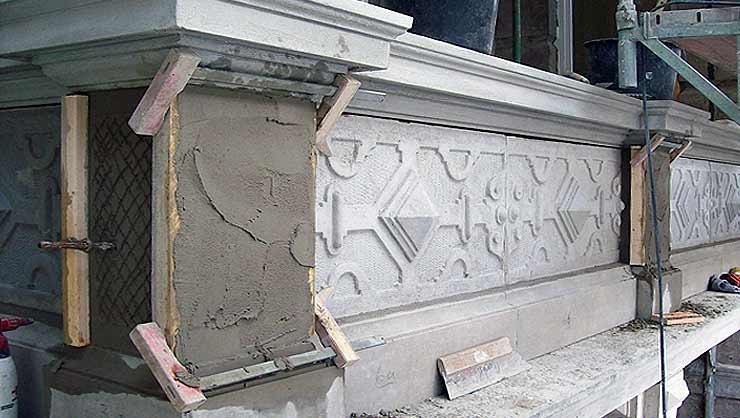 Balkonanlage 2. OG während der Rekonstruktionsarbeiten