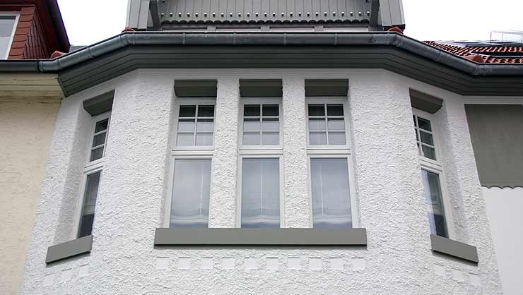 Restaurierter und rekonstruierter Erkerbereich