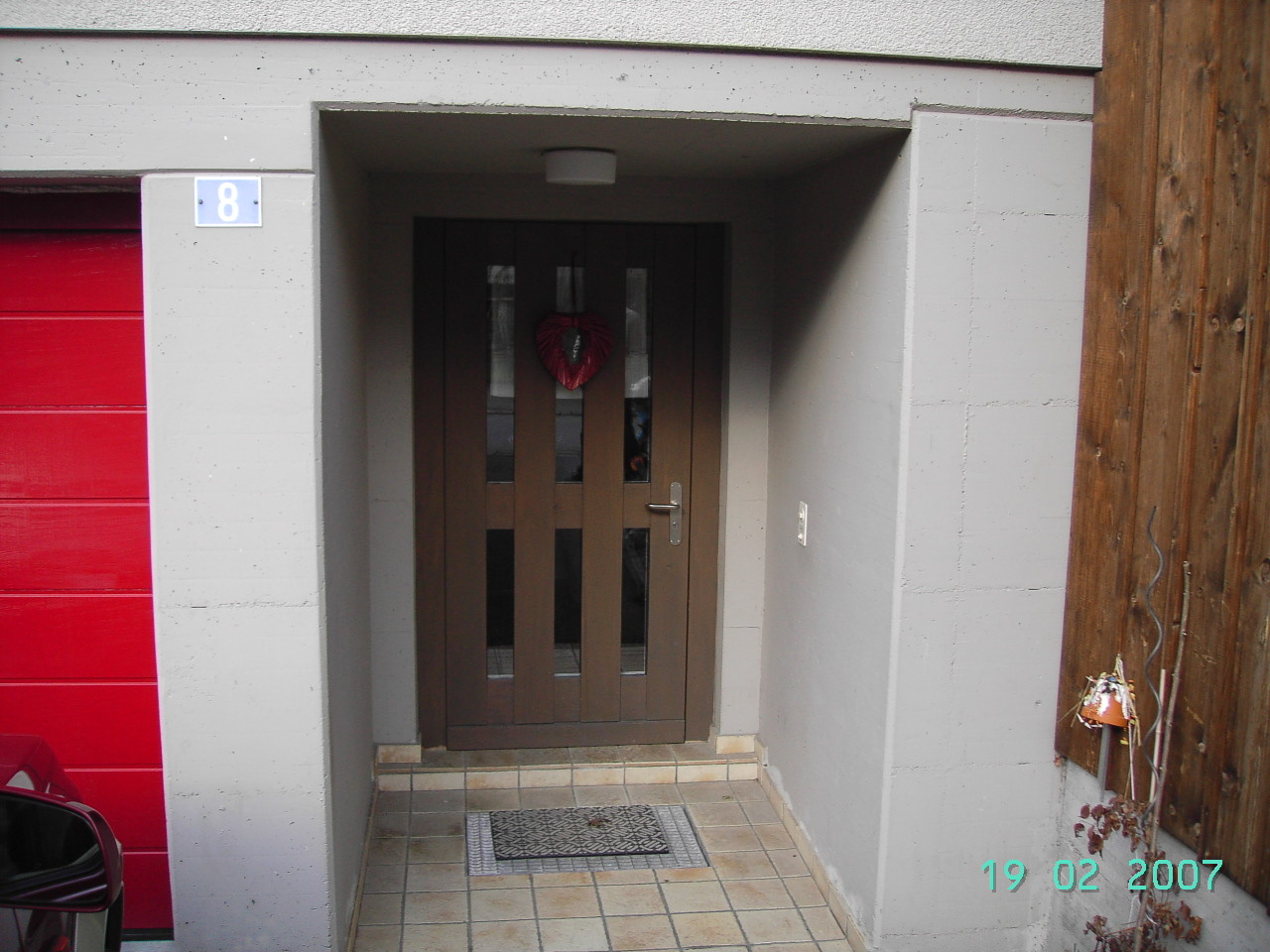 Bauphysik Hauseingang EFH Zinggenstrasse Mollis